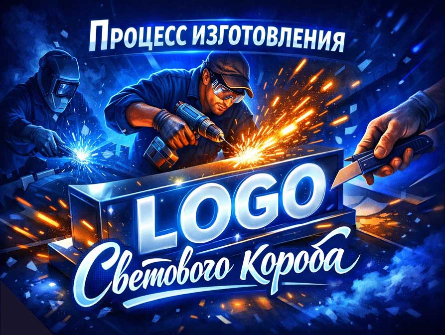 Видео изготовления наружной рекламы в Москве